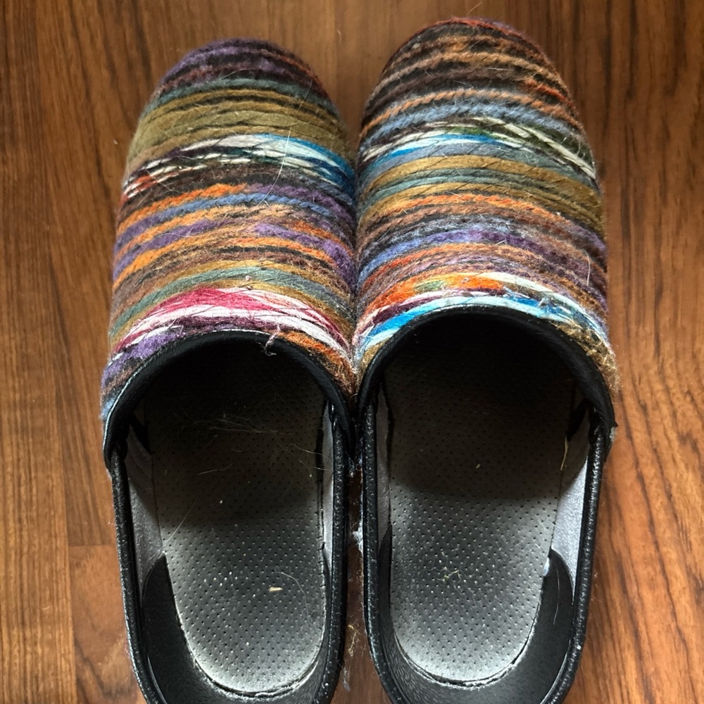Multicolor Striped Women's Mules